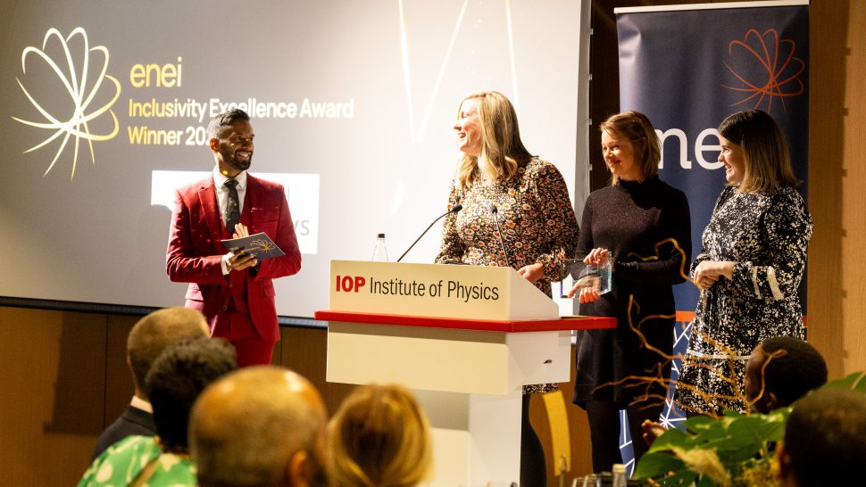 Representatives of National Highways accepting their award at the enei ceremony