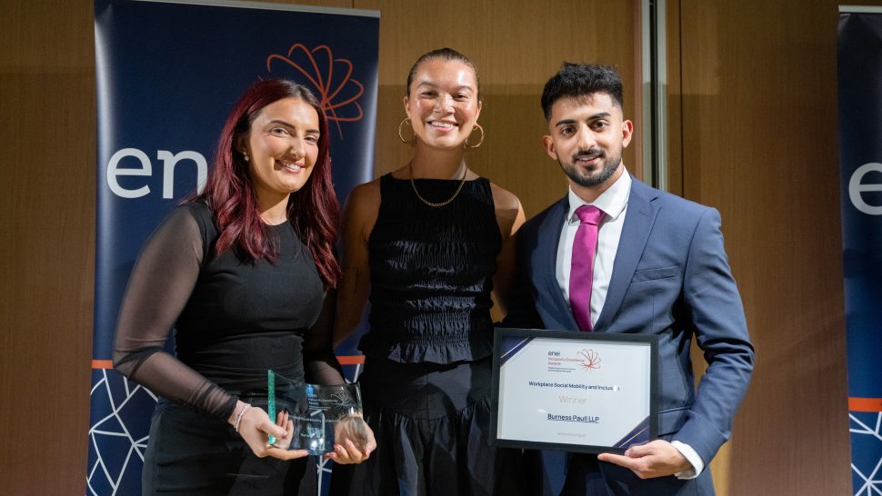 Award winners going to collect their award at the ceremony