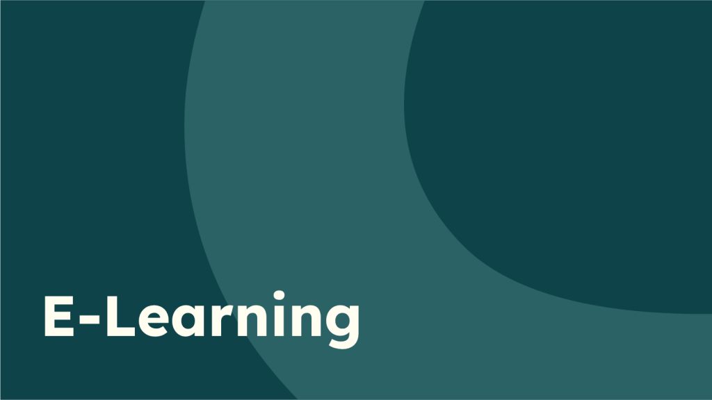 Onvero graphic with text "E-Learning".